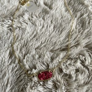 Kendra Scott Elisa in Gold and Pink Fuchsia Drusy